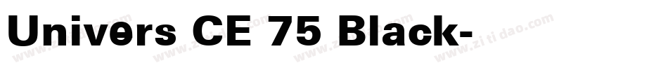 Univers CE 75 Black字体转换